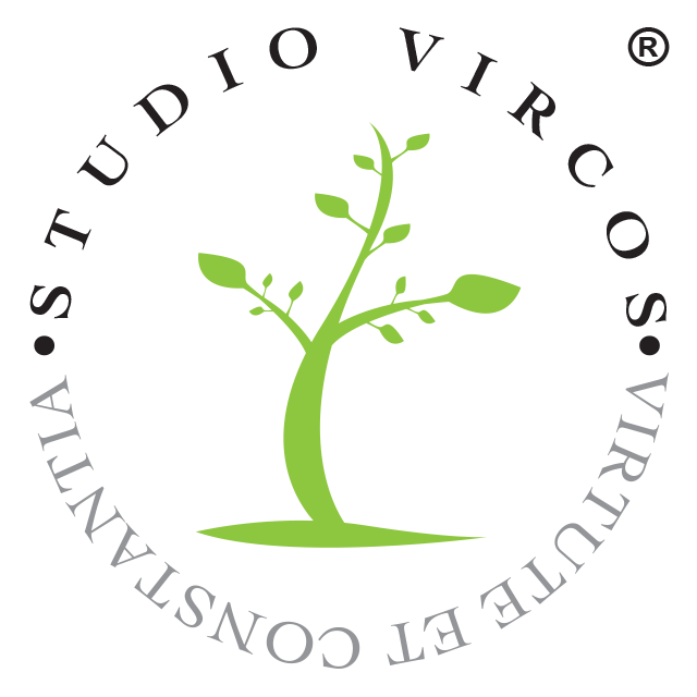 Il Logo dello Studio Vircos: una pianta che cresce all'interno di un circolo virtuoso